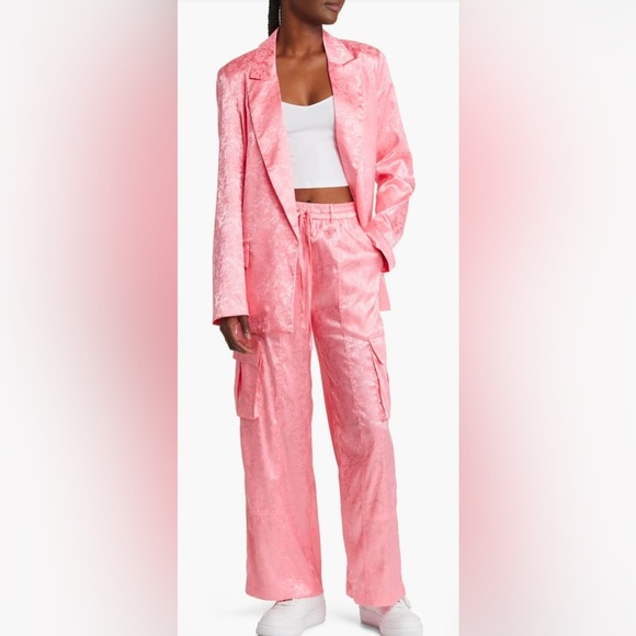 Dressed in LALA Pink Velvet Pants & Jumpsuit Set - Picture 1 of 7